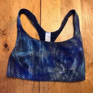 Lululemon Athletica Blue Patterned Sports Bra